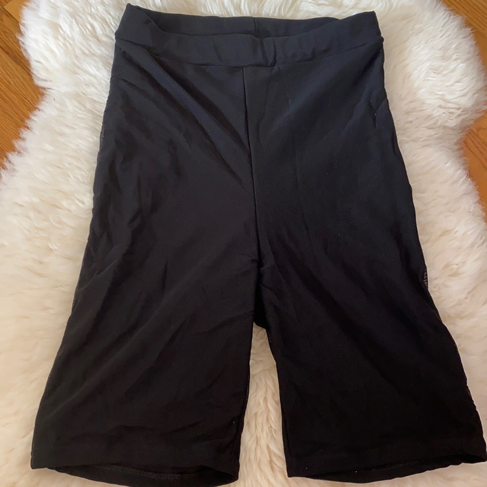 Pretty Little Thing Shape Black Mesh Bike Shorts